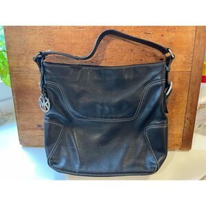 Michael Kors Brookville Black Leather Handbag Purse